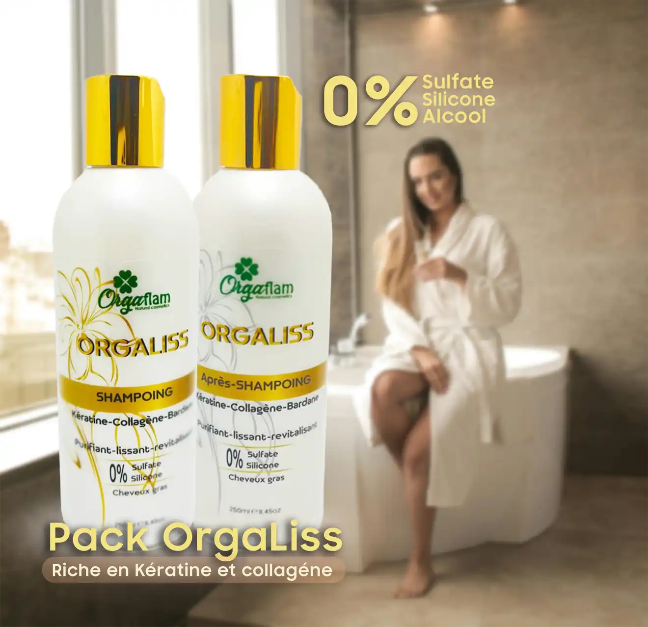 Pack OrgaLiss : Shampoing et Après-Shampoing (Cheveux Gras)