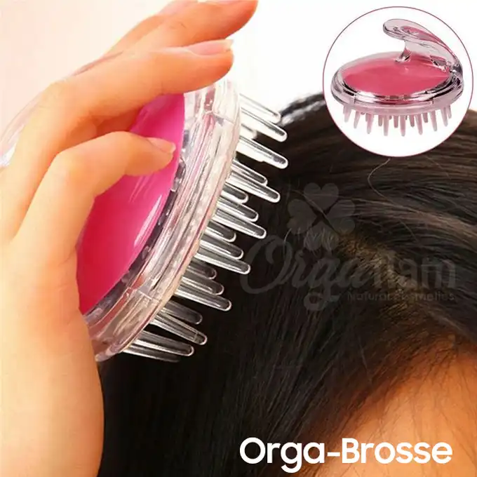 Orgaflam: orgabrosse Brosse de Massage Cuir Chevelu en silicone